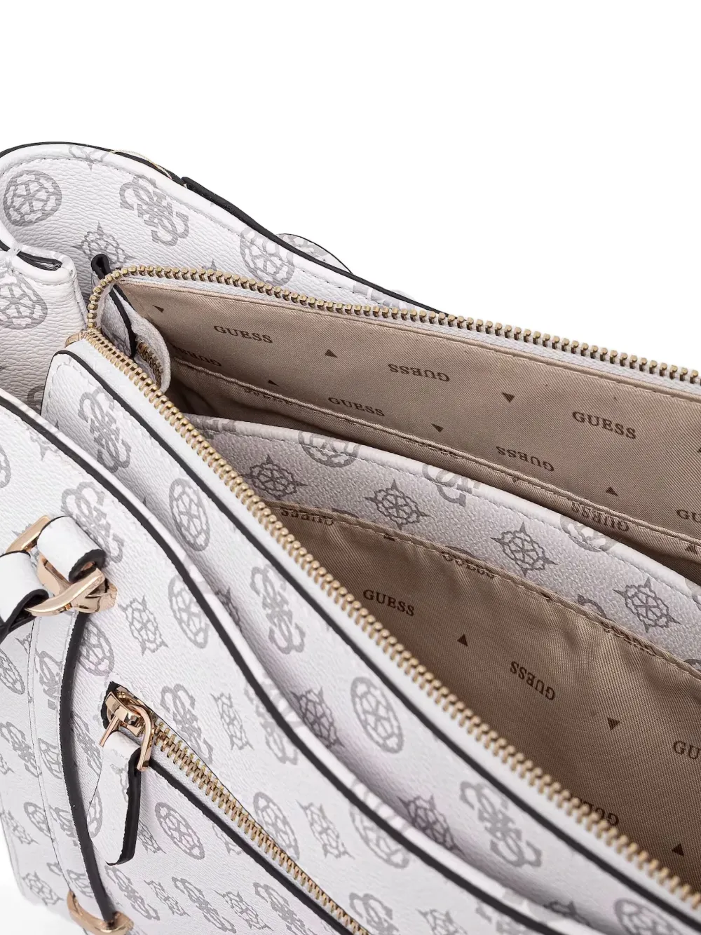 GUESS USA monogram tote bag Wit