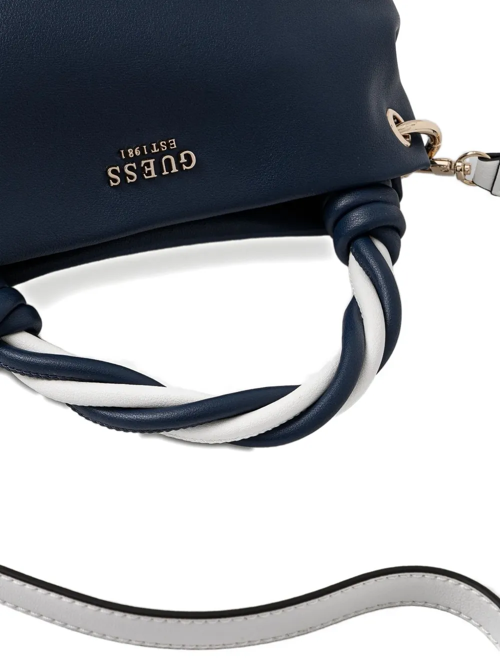 Guess Usa Twisted-handle Cross-body Bag In Blue