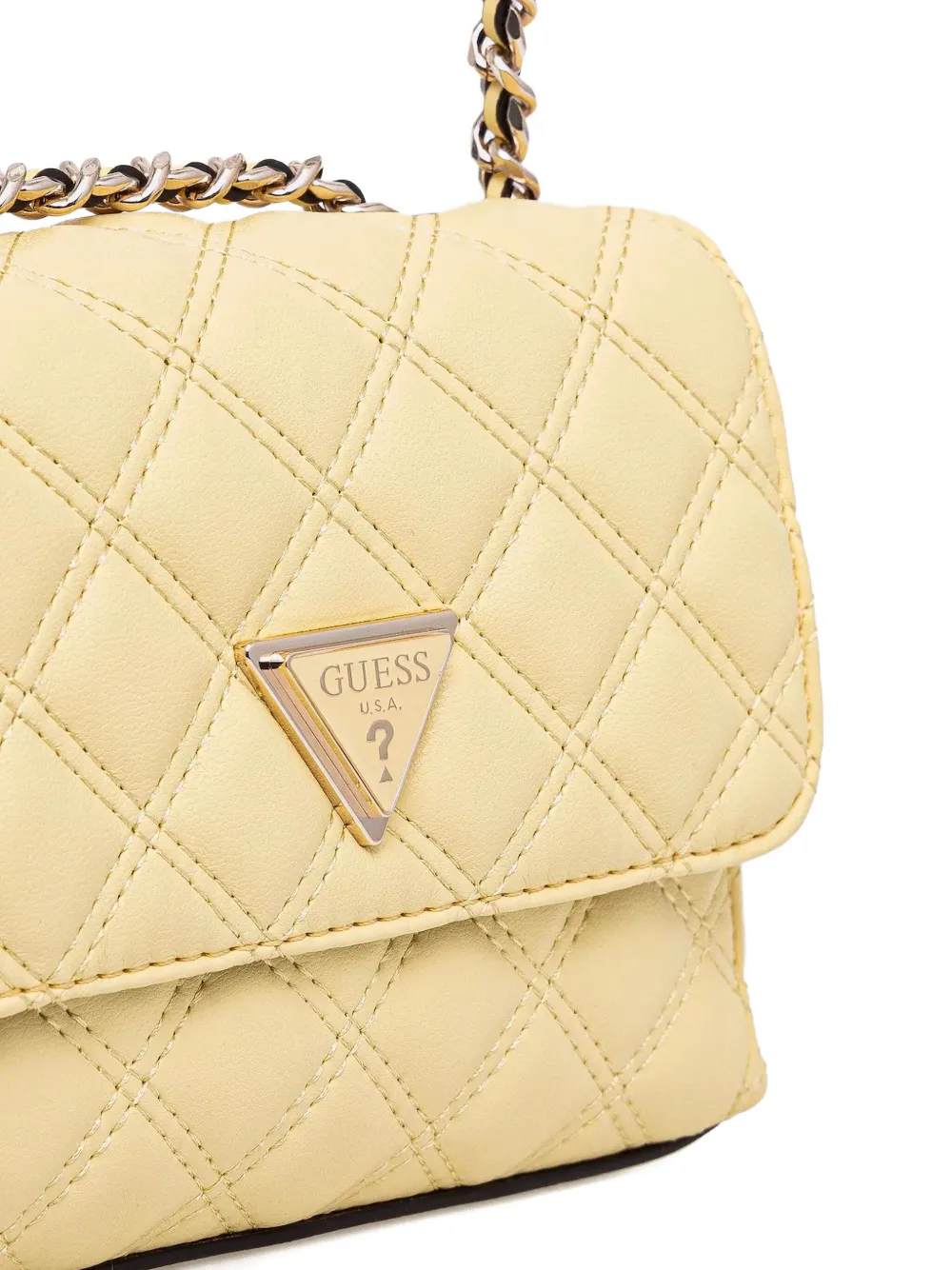 GUESS USA Gewatteerde mini-schoudertas Geel