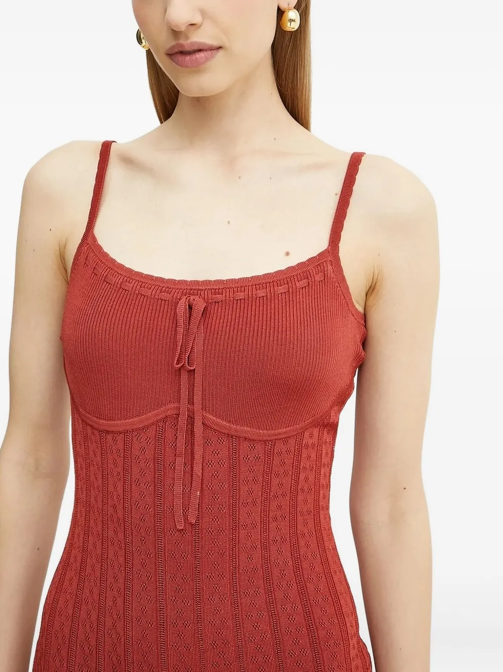 GUESS USA Ribgebreide mini-jurk Oranje