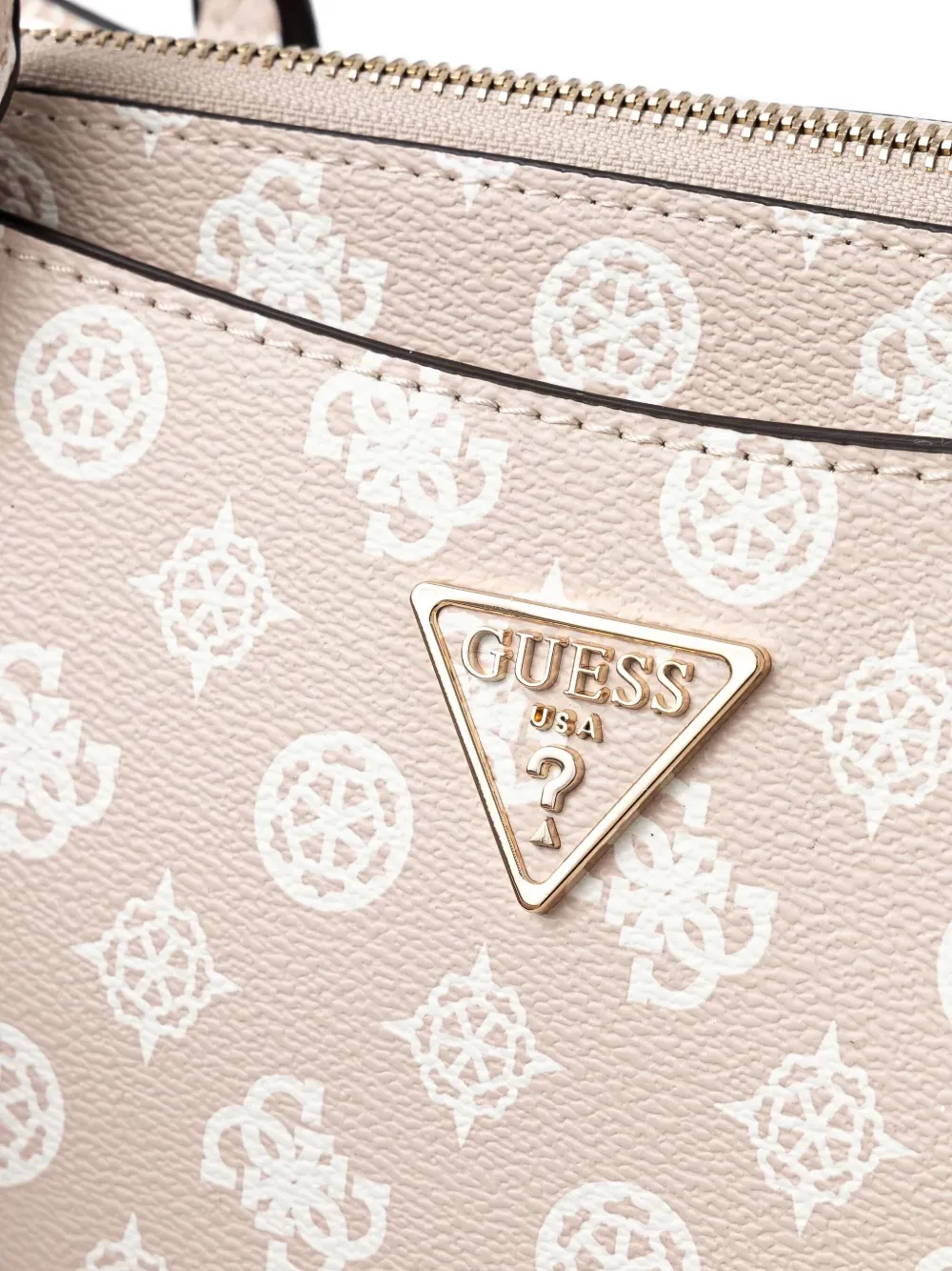 GUESS USA Daryna shopper met logoplakkaat Beige