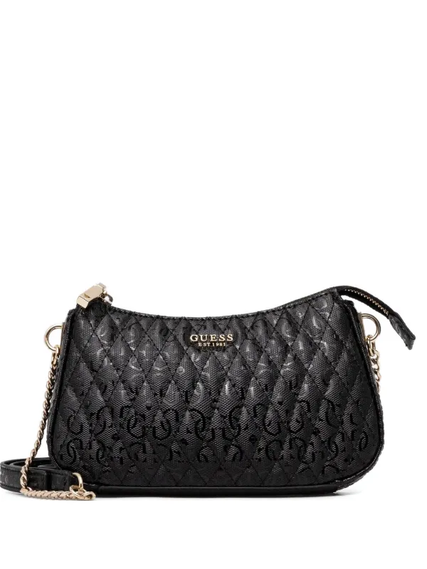 GUESS USA Betula Quilted Shoulder Bag Black FARFETCH PH