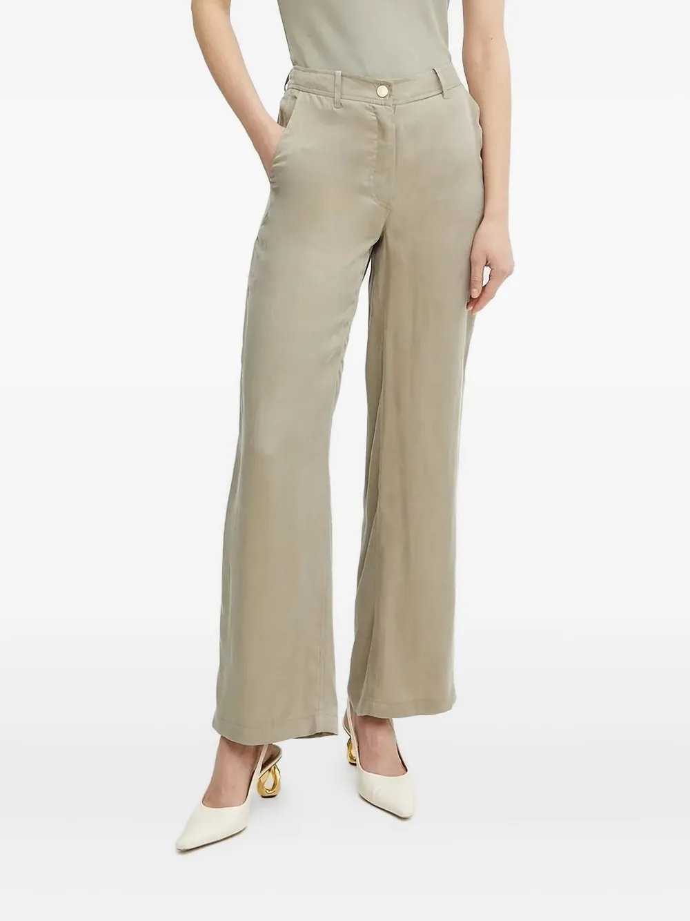 GUESS USA Straight broek met zakken Groen