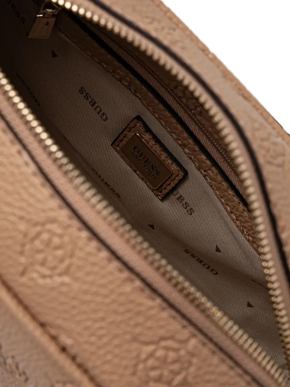 GUESS USA Crossbodytas met logoplakkaat Beige