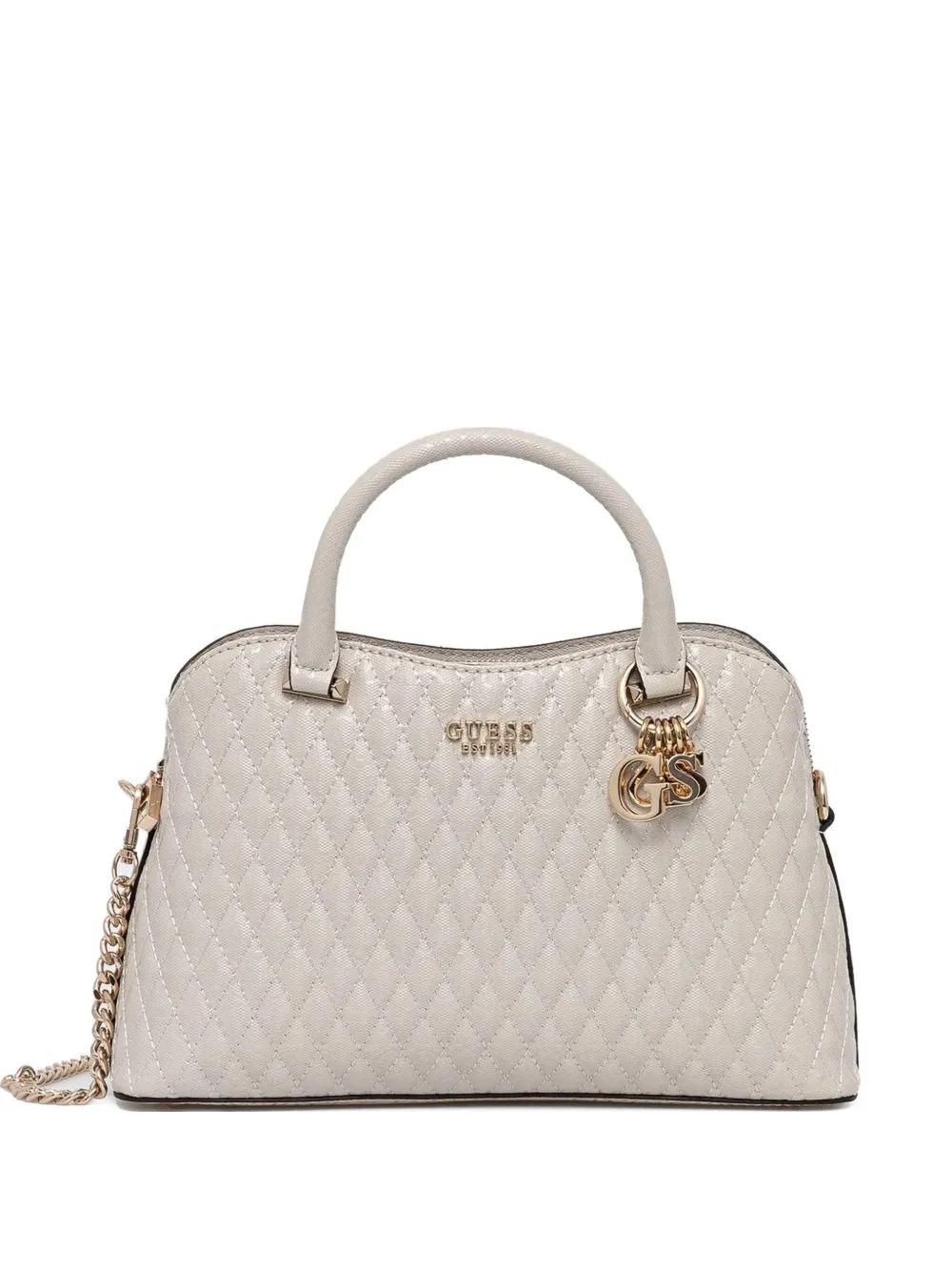 GUESS USA quiltad axelväska i läder | neutral | Image 1