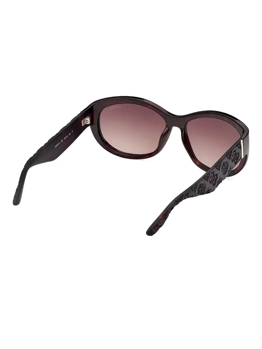 GUESS EYEWEAR Zonnebril met ovalen montuur en logodetail Bruin