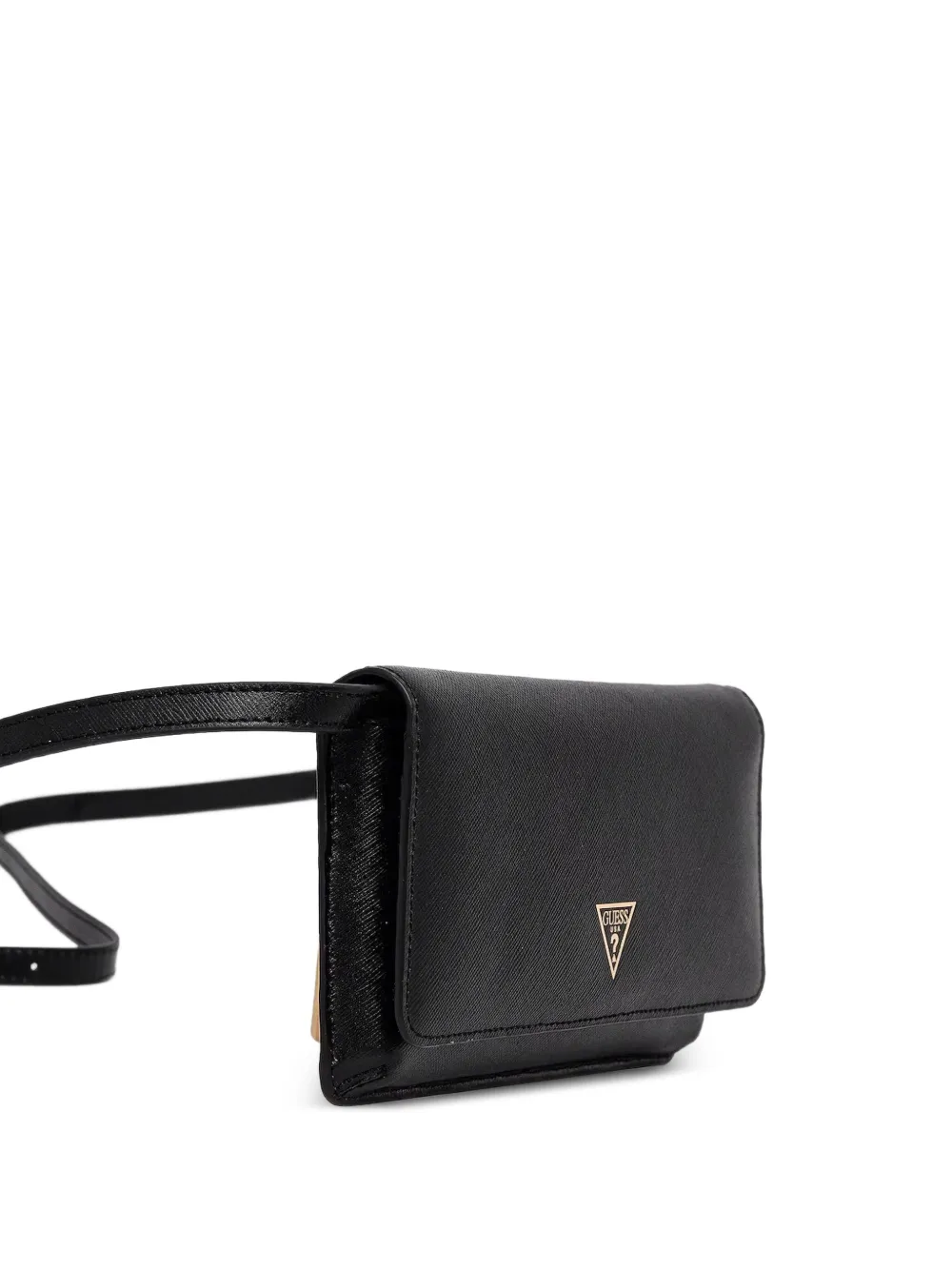GUESS USA logo-plaque clutch bag - Zwart