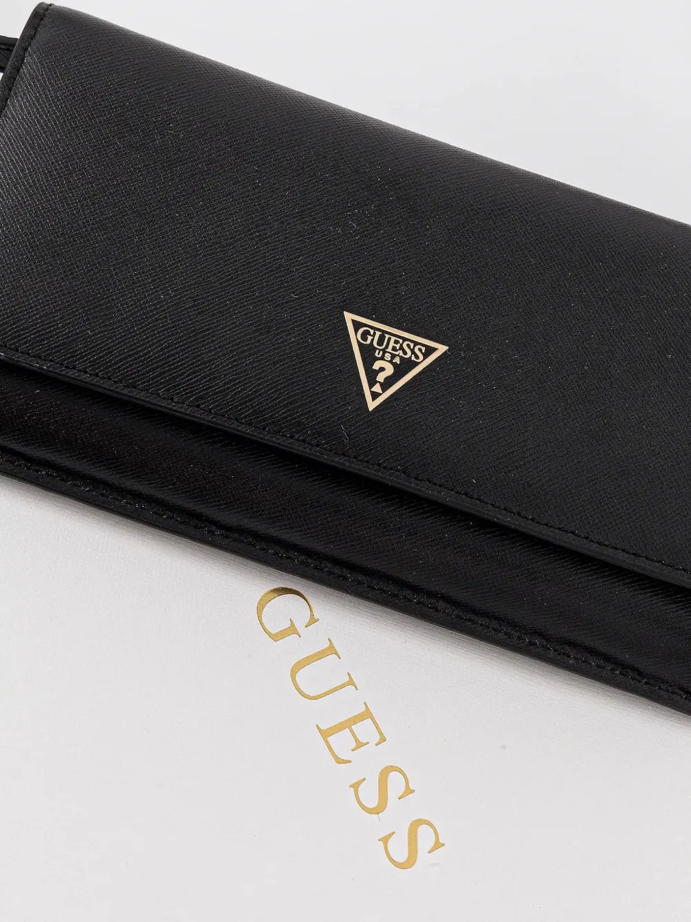 GUESS USA Clutch met logoplakkaat Zwart