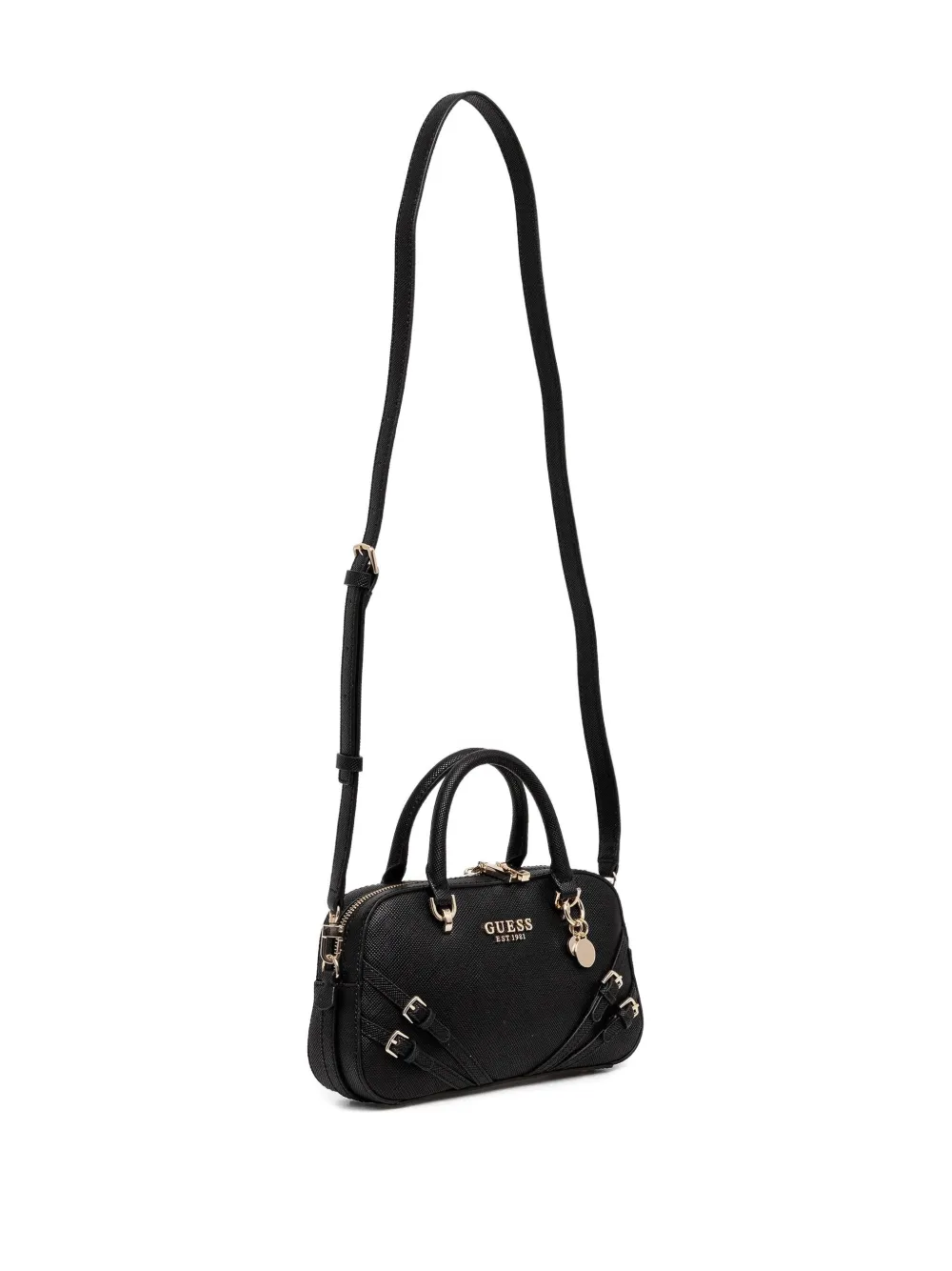 GUESS USA logo-lettering tote bag - Zwart