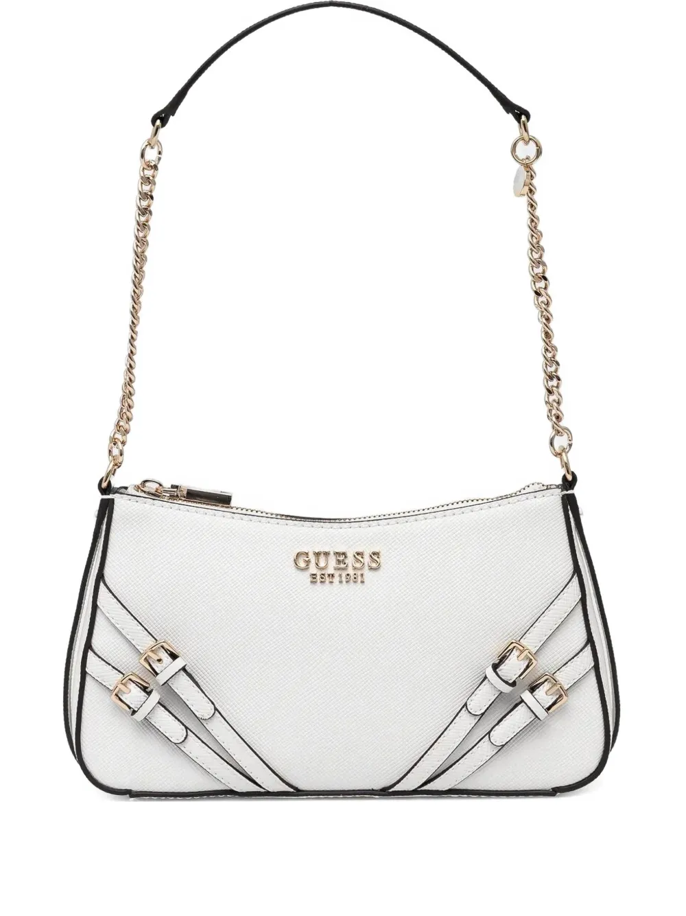 GUESS USA Schoudertas met verfraaide gesp Wit