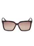 GUESS EYEWEAR logo-detail square-frame sunglasses - Brown
