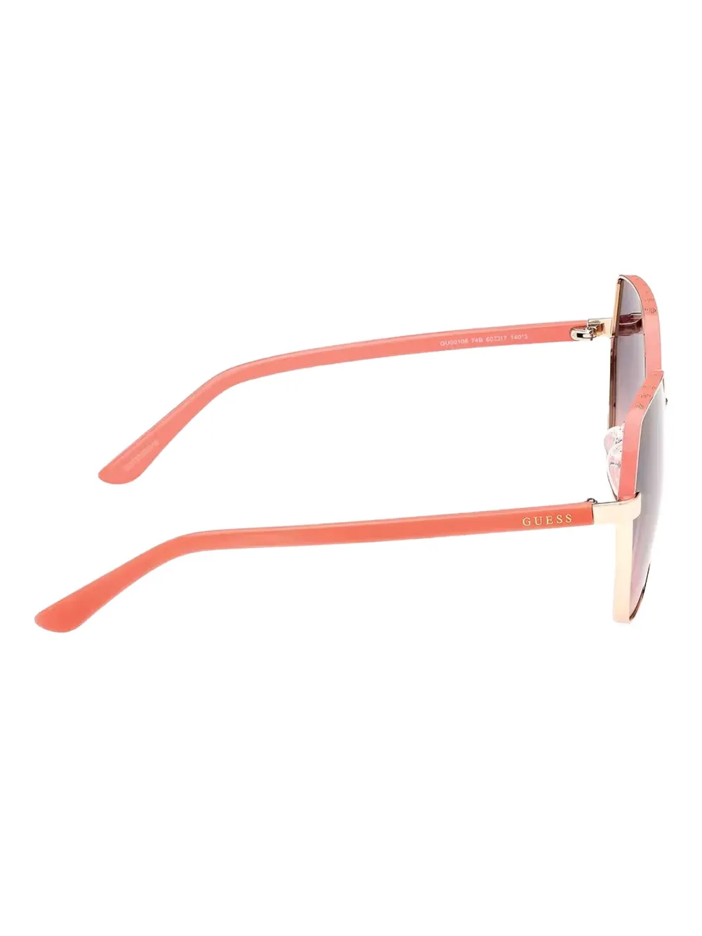 GUESS EYEWEAR Zonnebril met geometrisch montuur Goud