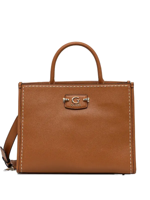 GUESS USA ロゴ ハンドバッグ | ブラウン | FARFETCH JP