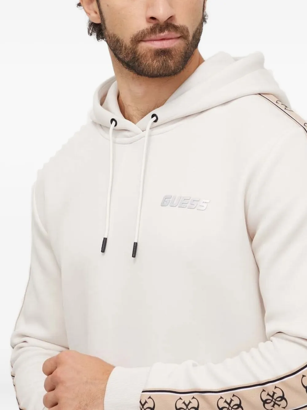 GUESS USA Mickey hoodie met logoband Wit