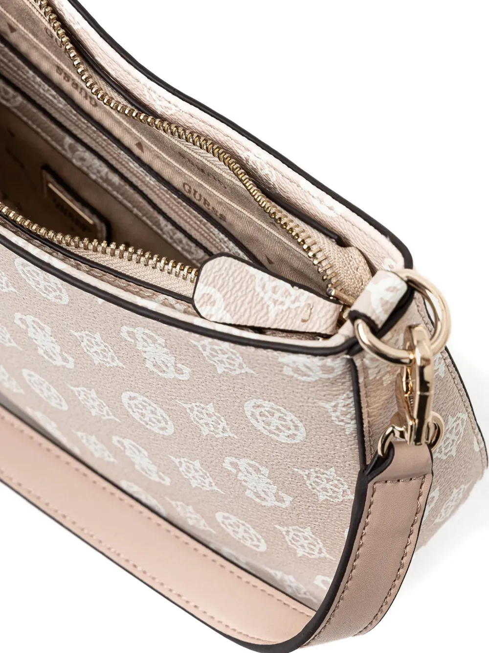 GUESS USA Schoudertas met logoprint Beige