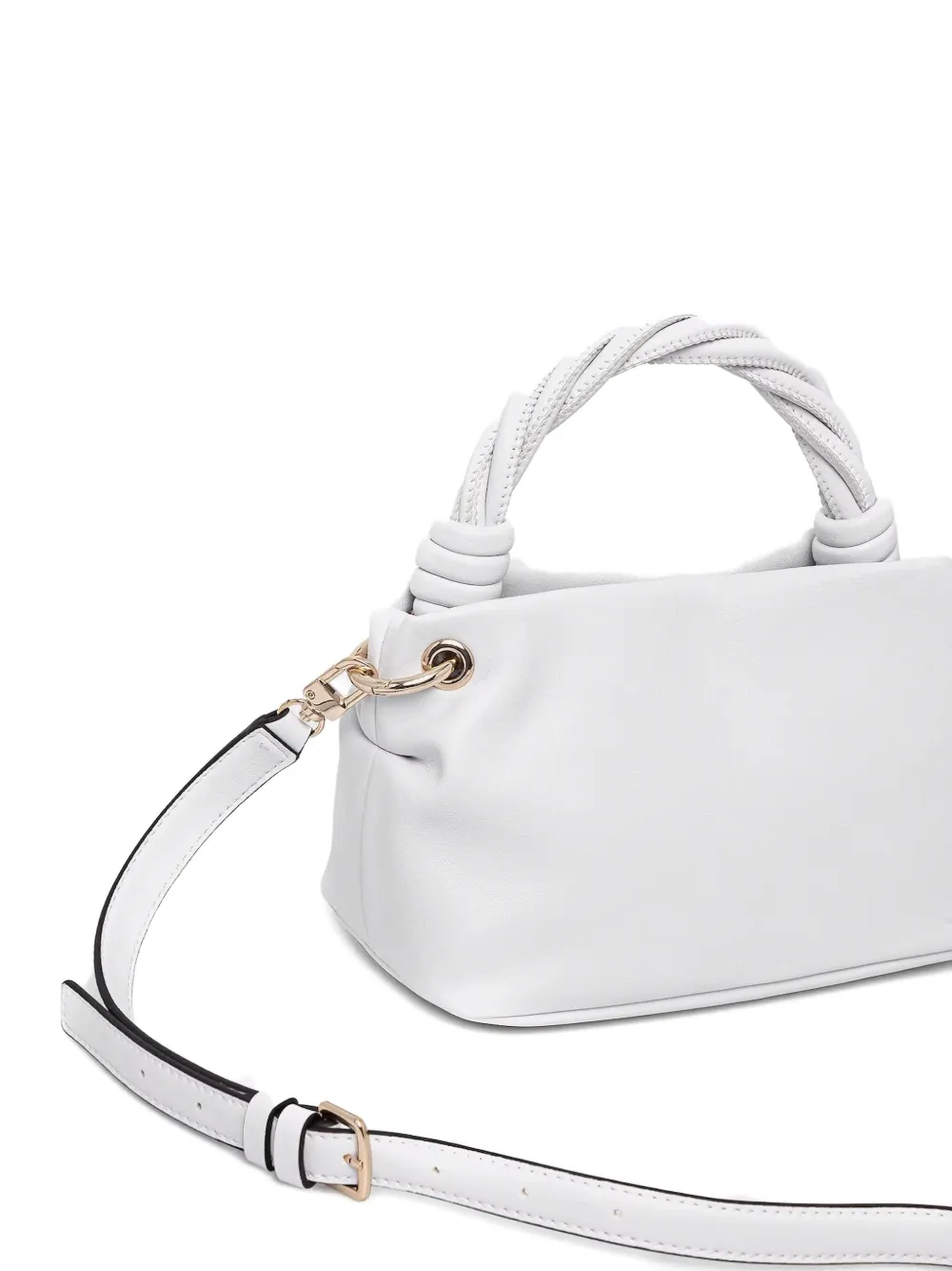 GUESS USA Kleine handtas met gevlochten handgreep Wit