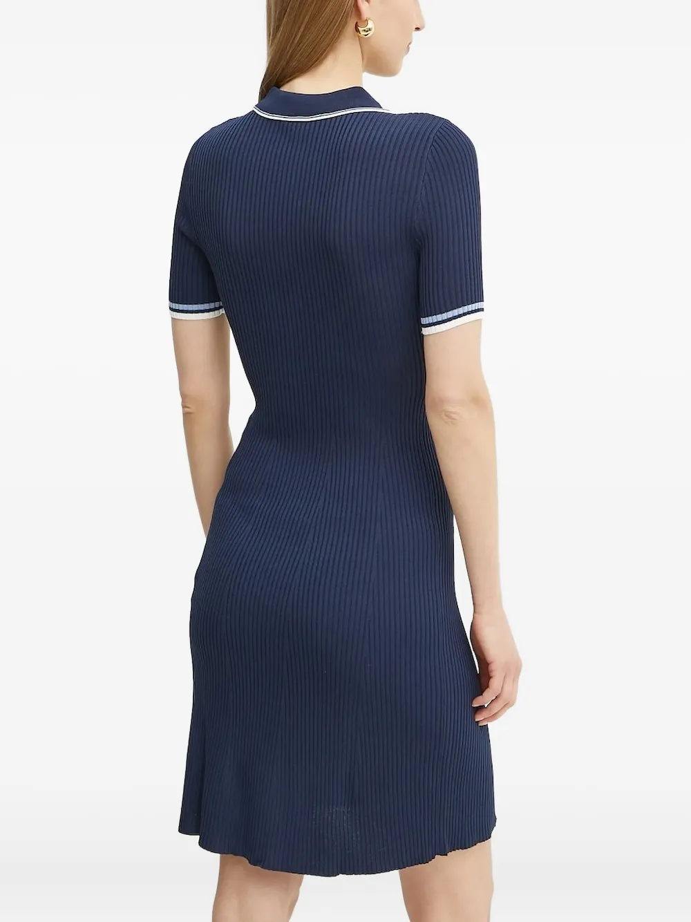 GUESS USA Geribbelde polojurk - Blauw