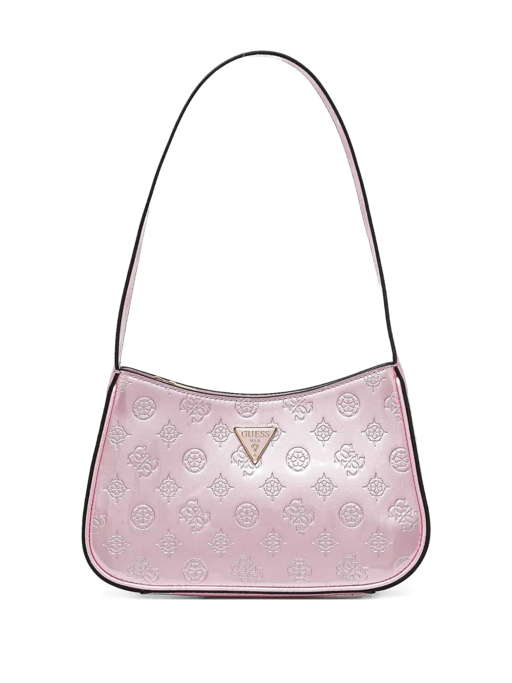 GUESS USA モノグラム ショルダーバッグ - ピンク GUESS USA モノグラム ショルダーバッグ - ピンク