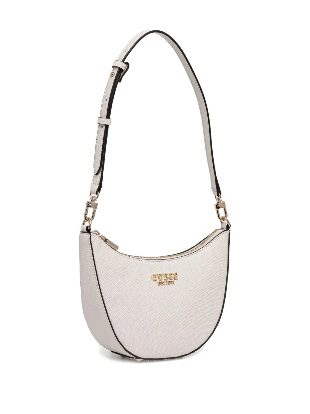 GUESS USA Gewelfde schoudertas met structuur - Beige