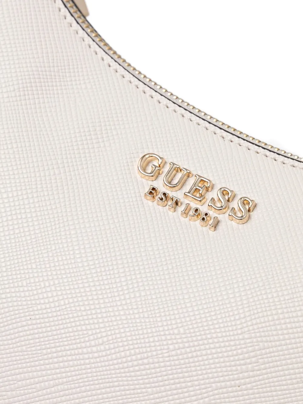 GUESS USA Gewelfde schoudertas met structuur Beige