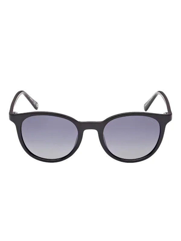 Guess round black frame sunglasses Guess GU3026 01B Matte Black Mirrored Round Plastic  main image 4