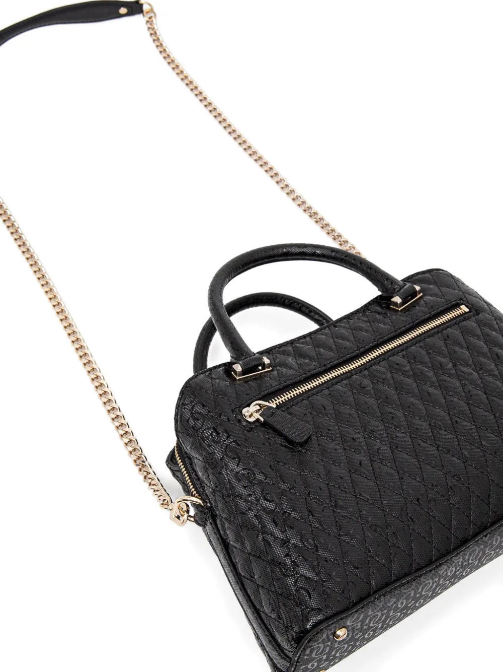 GUESS USA Gewatteerde leren handtas Zwart