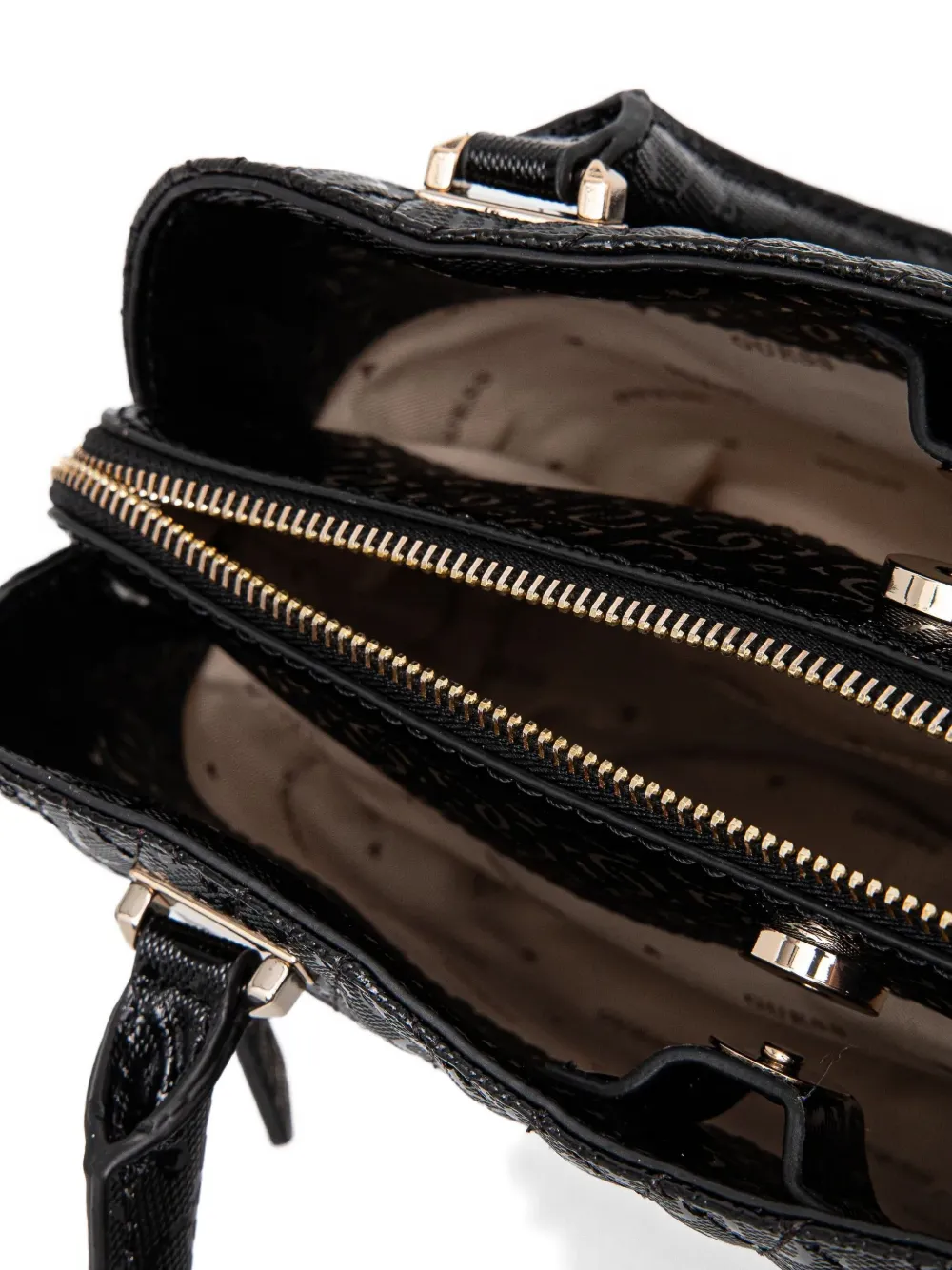 GUESS USA Gewatteerde leren handtas Zwart
