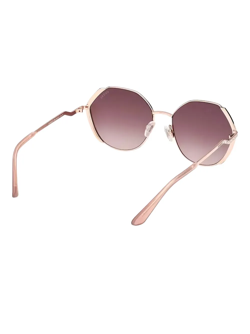 GUESS EYEWEAR Zonnebril met rond montuur Roze