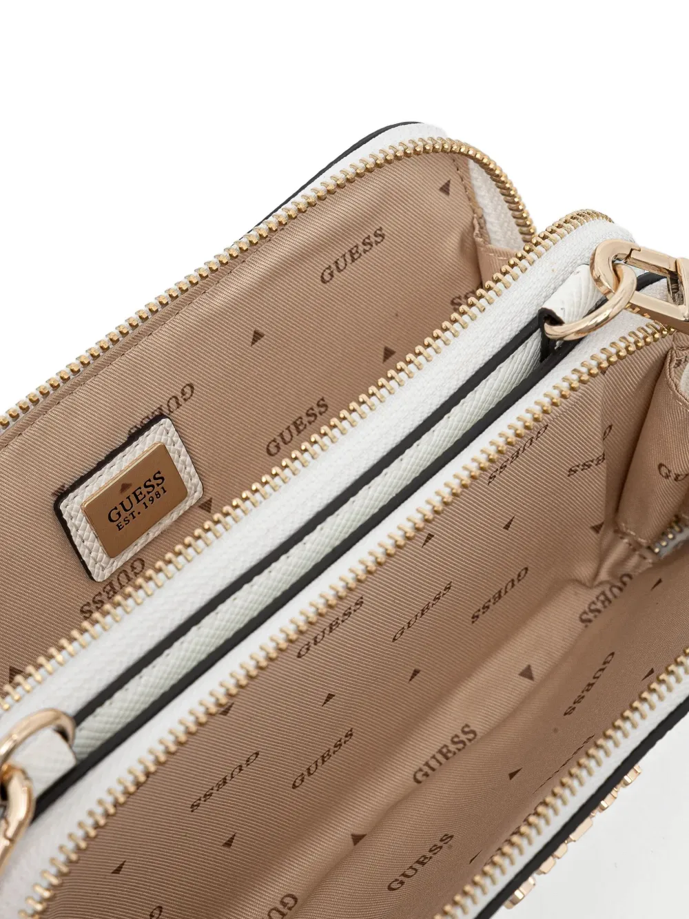 GUESS USA Crossbodytas met logoplakkaat Wit