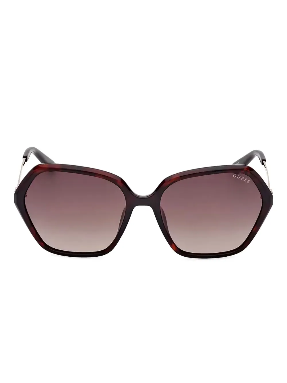 Guess Eyewear Geometric-frame Sunglasses In Brown