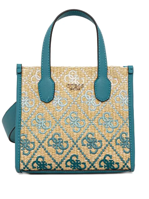 GUESS USA bolsa de hombro de paja con motivo bordado