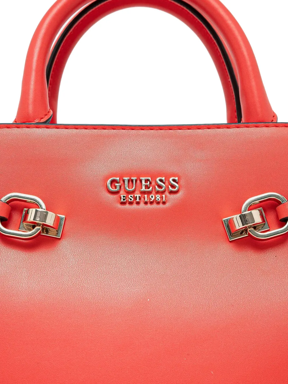 GUESS USA Handtas met kettingbandje en structuur Rood
