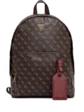 GUESS USA Vezzola monogram leather backpack - Brown