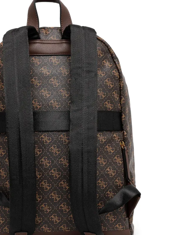 GUESS USA Vezzola Monogram Leather Backpack Brown FARFETCH PH