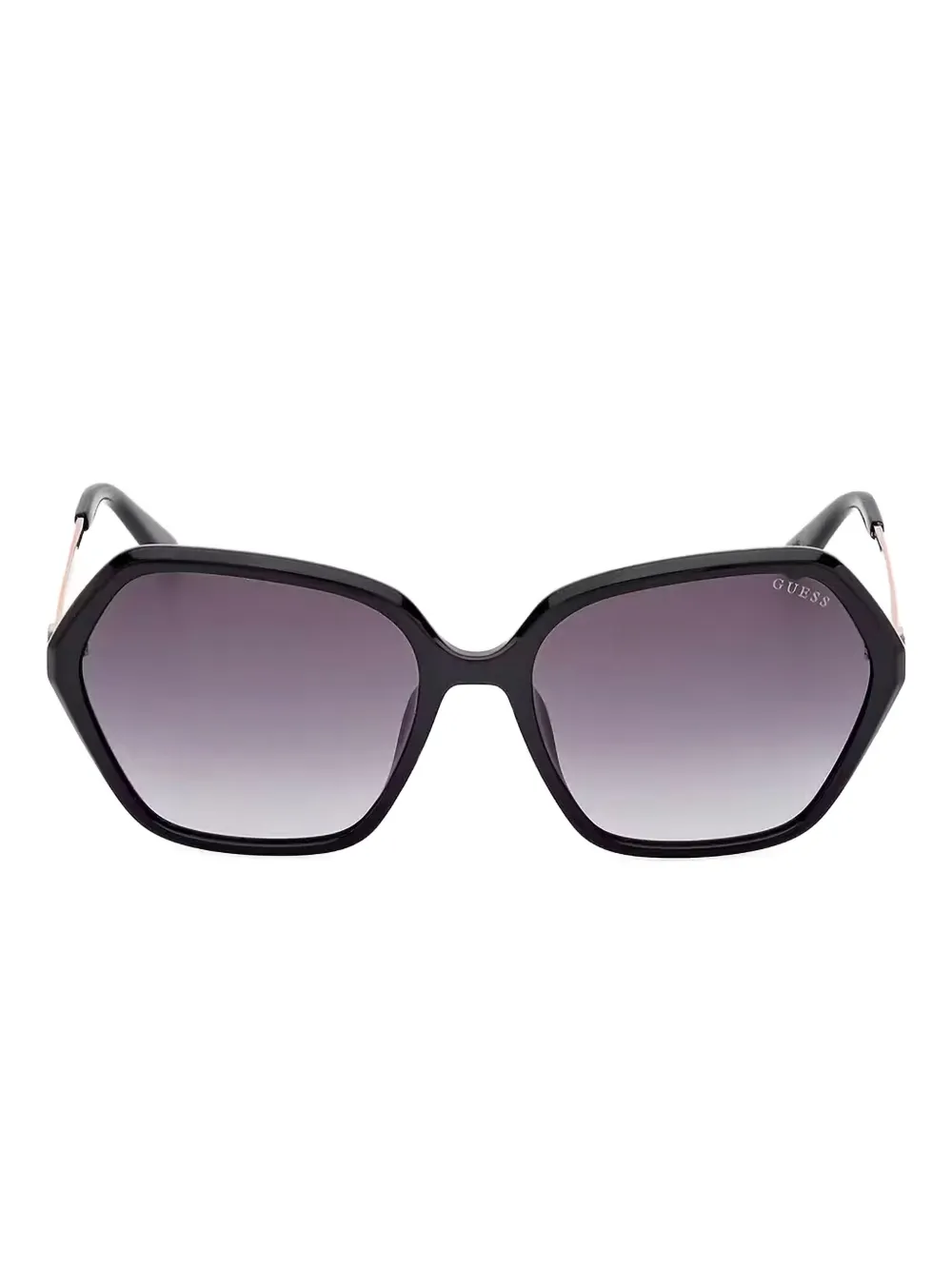GUESS EYEWEAR ジオメトリックフレーム サングラス - ブラック GUESS EYEWEAR ジオメトリックフレーム サングラス - ブラック