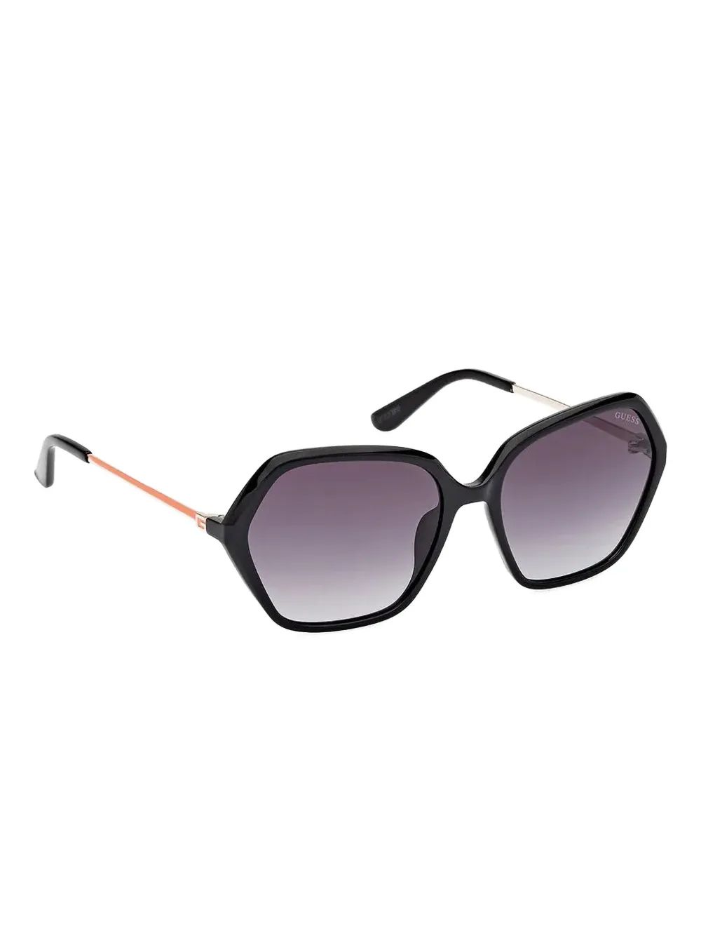 GUESS EYEWEAR Zonnebril met geometrisch montuur - Zwart