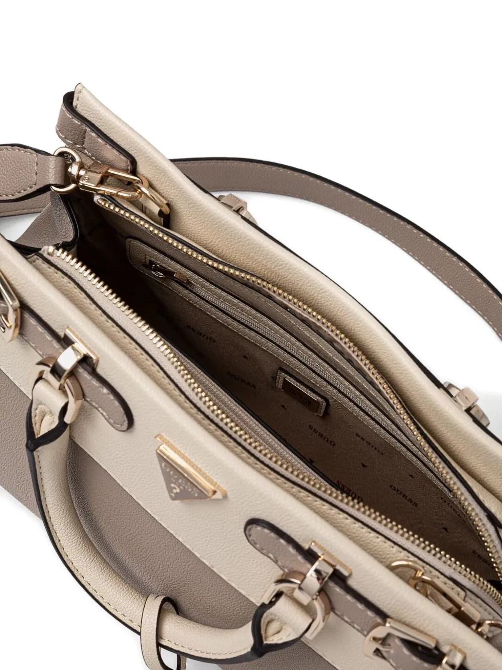 GUESS USA Tas van bewerkt leer met handvat Beige
