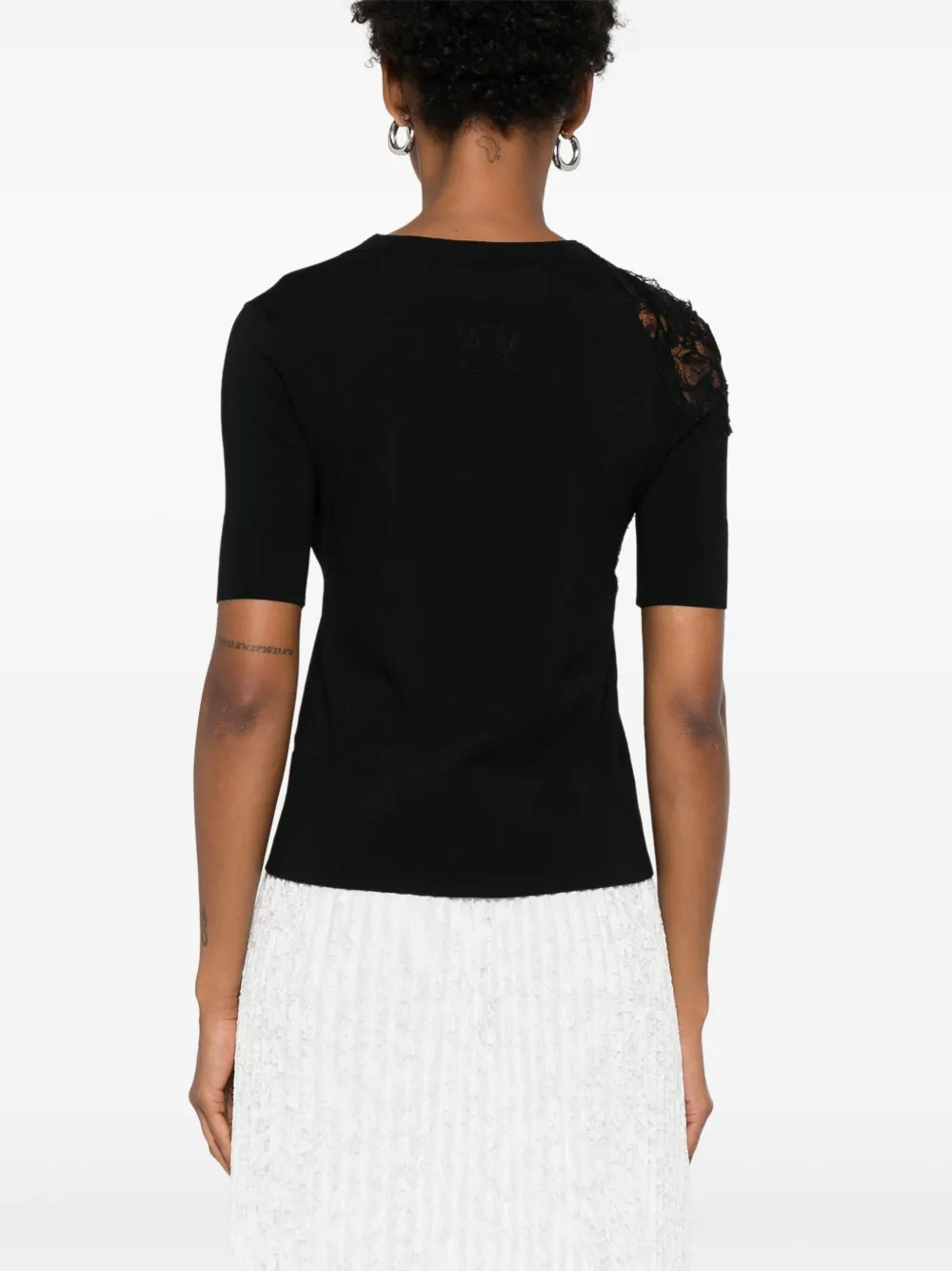 Ermanno Scervino Blouse met kant Zwart