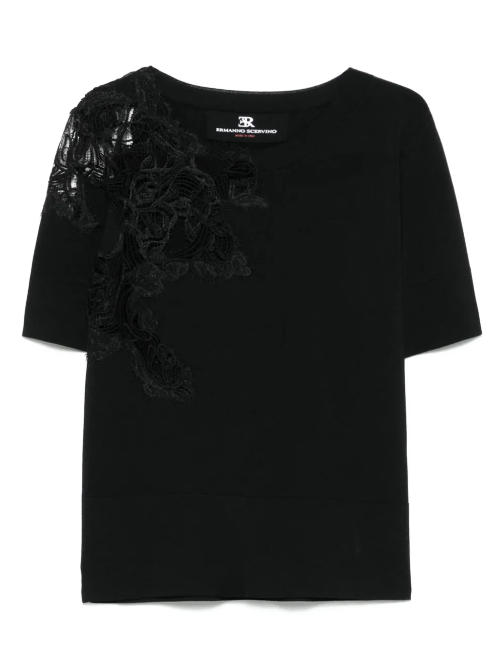 Ermanno Scervino Blouse met kant Zwart