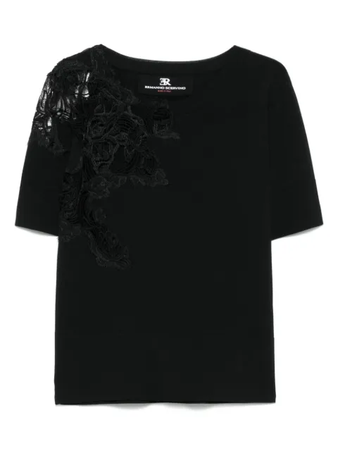 Ermanno Scervino playera con aplique de encaje
