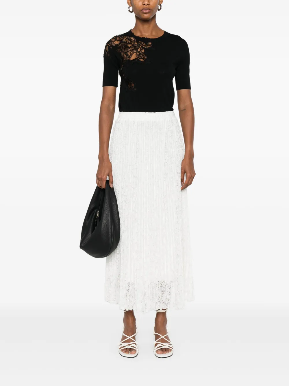 Ermanno Scervino Blouse met kant Zwart