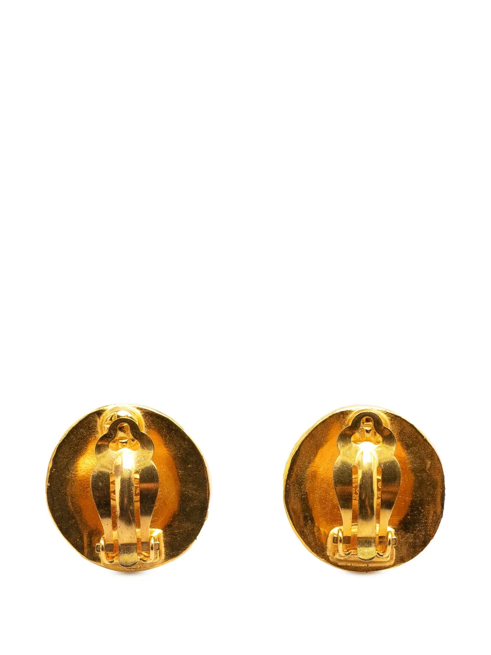 CHANEL Pre-Owned أقراط كبس بتصميم زر ومطلية بذهب ‫وبشعار CC‬ 1994 | Image 2
