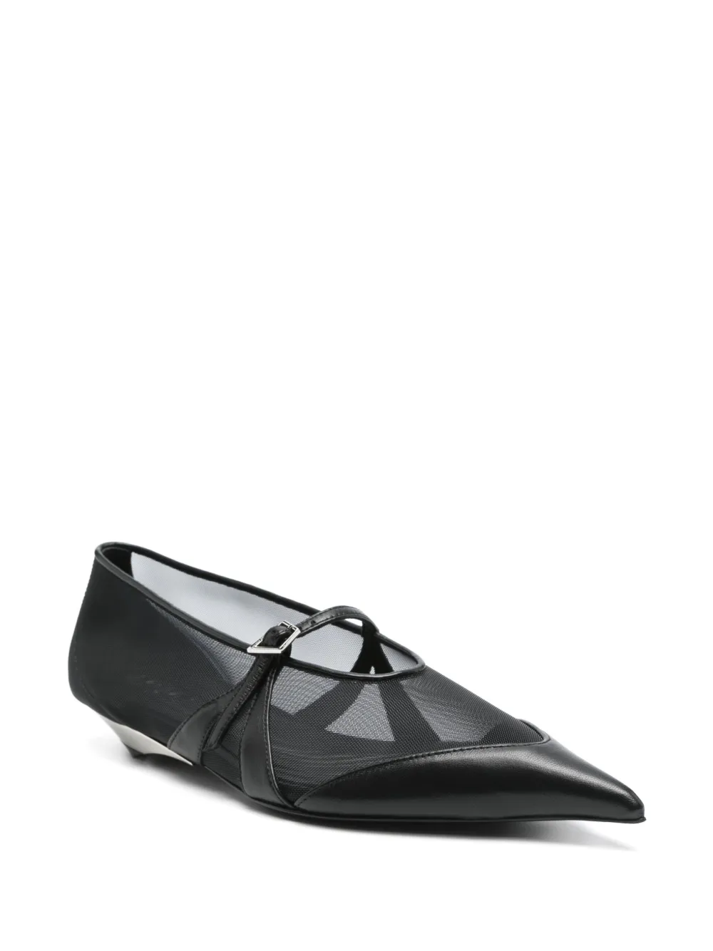 Mugler Fang ballerina's - Zwart