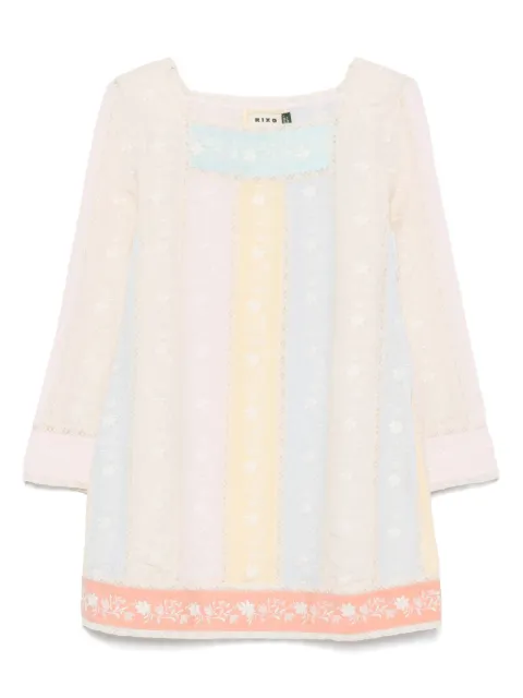 Rixo floral-embroidered dress
