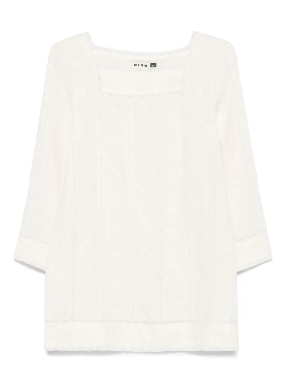Rixo London Floral-embroidered Mini Dress