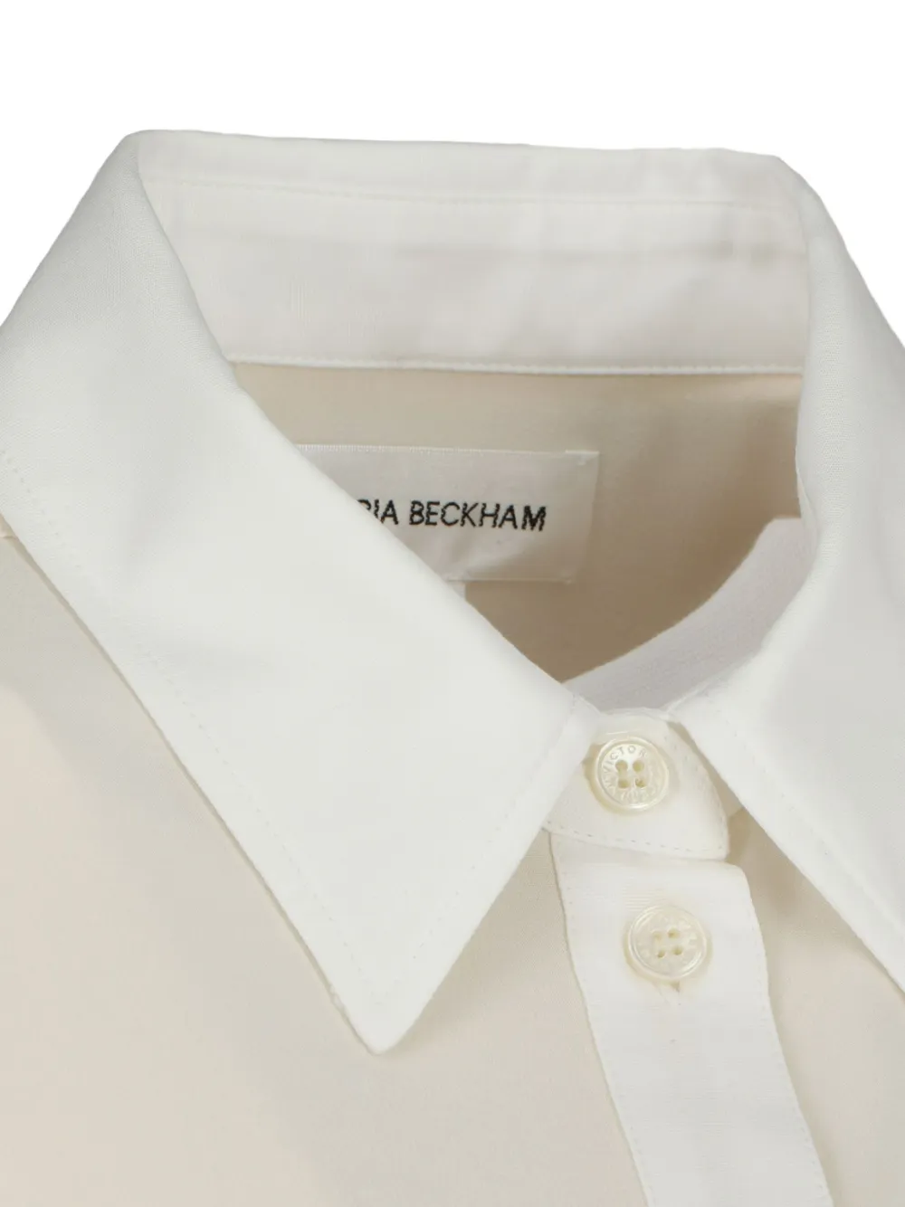 Victoria Beckham Top met contrasterende bies Beige