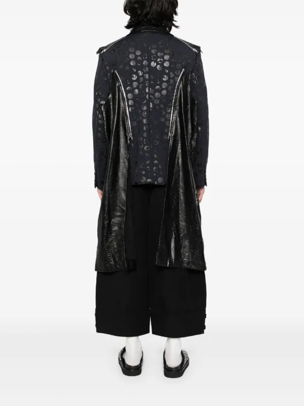 Comme Des Garçons Homme Plus Leather Coat | Black | FARFETCH