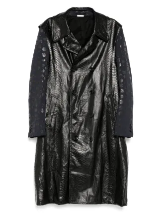 Comme Des Garçons Homme Plus レザーコート | ブラック Comme Des Garçons Homme Plus レザーコート | ブラック
