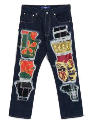 Junya Watanabe MAN パッチワーク ジーンズ | ブルー | FARFETCH JP