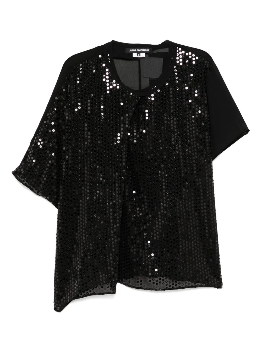 Junya Watanabe top manga corta en colaboración con Commes des Garçons | negro | Image 1